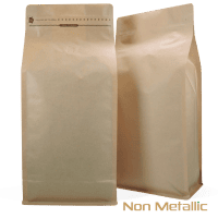 1kg Box Bottom Bag Natural Kraft