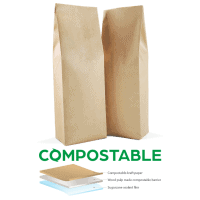 100 Sacchetti biodegradabili cm. 50 x 60 LT 30 litri rotolo grandi robusti  M compostabili 100% UNI EN 13432 frazione organico umido raccolta sacchi